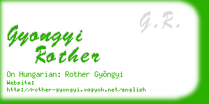 gyongyi rother business card